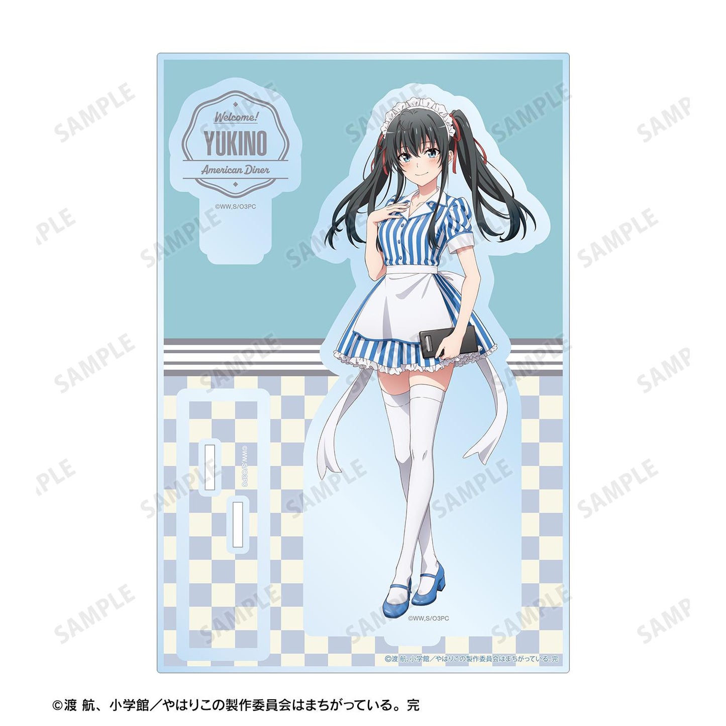 《我的青春戀愛物語果然有問題》新繪插畫 雪之下雪乃 美式餐廳ver. 附配件大號亞克力立牌