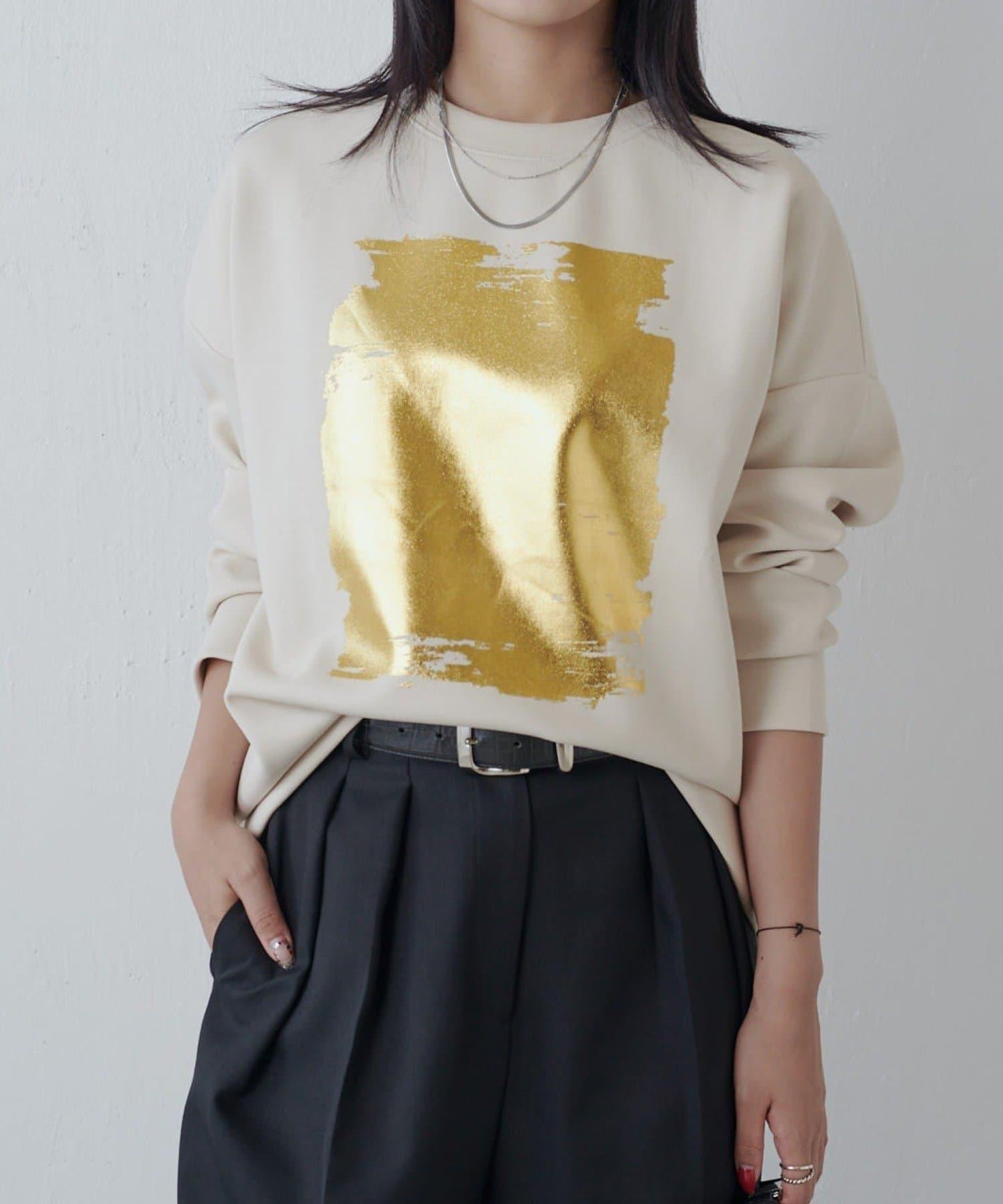 金箔印花加厚衛衣