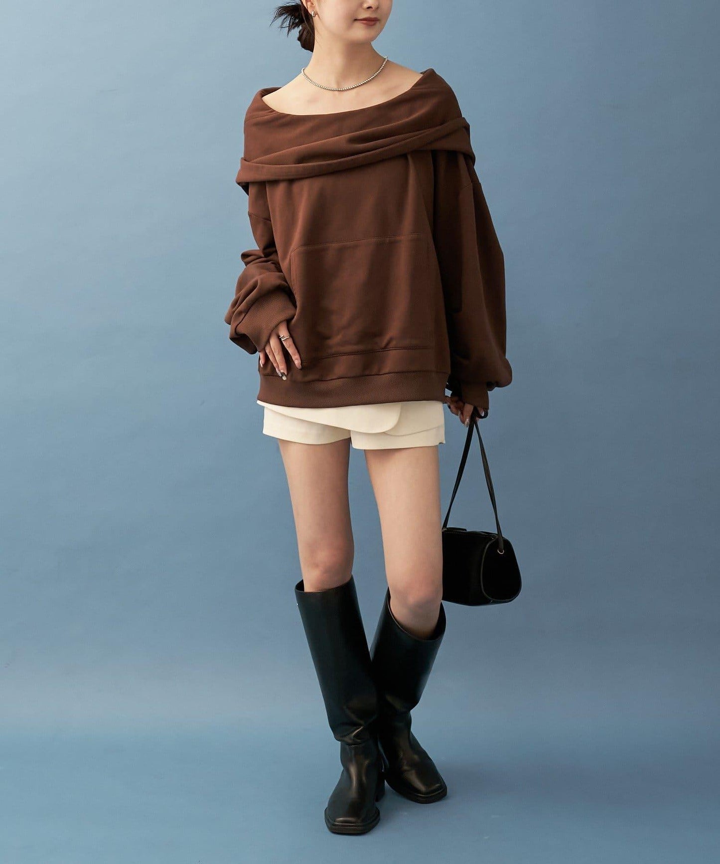 【mystic】連帽一字肩衛衣