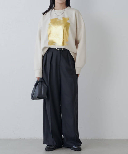 金箔印花加厚衛衣