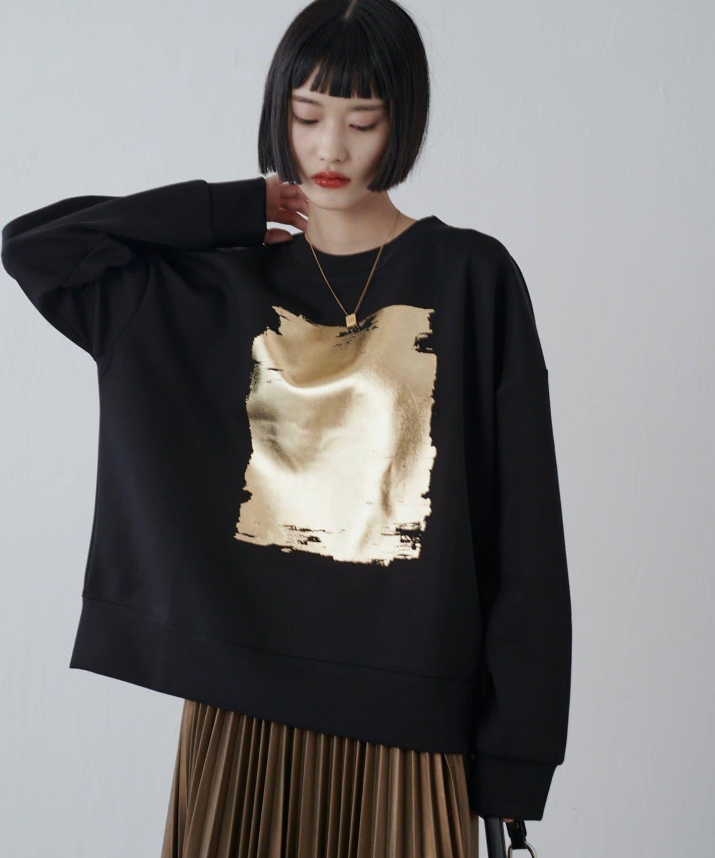 金箔印花加厚衛衣