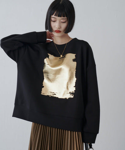 金箔印花加厚衛衣