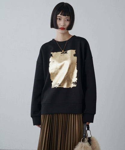 金箔印花加厚衛衣