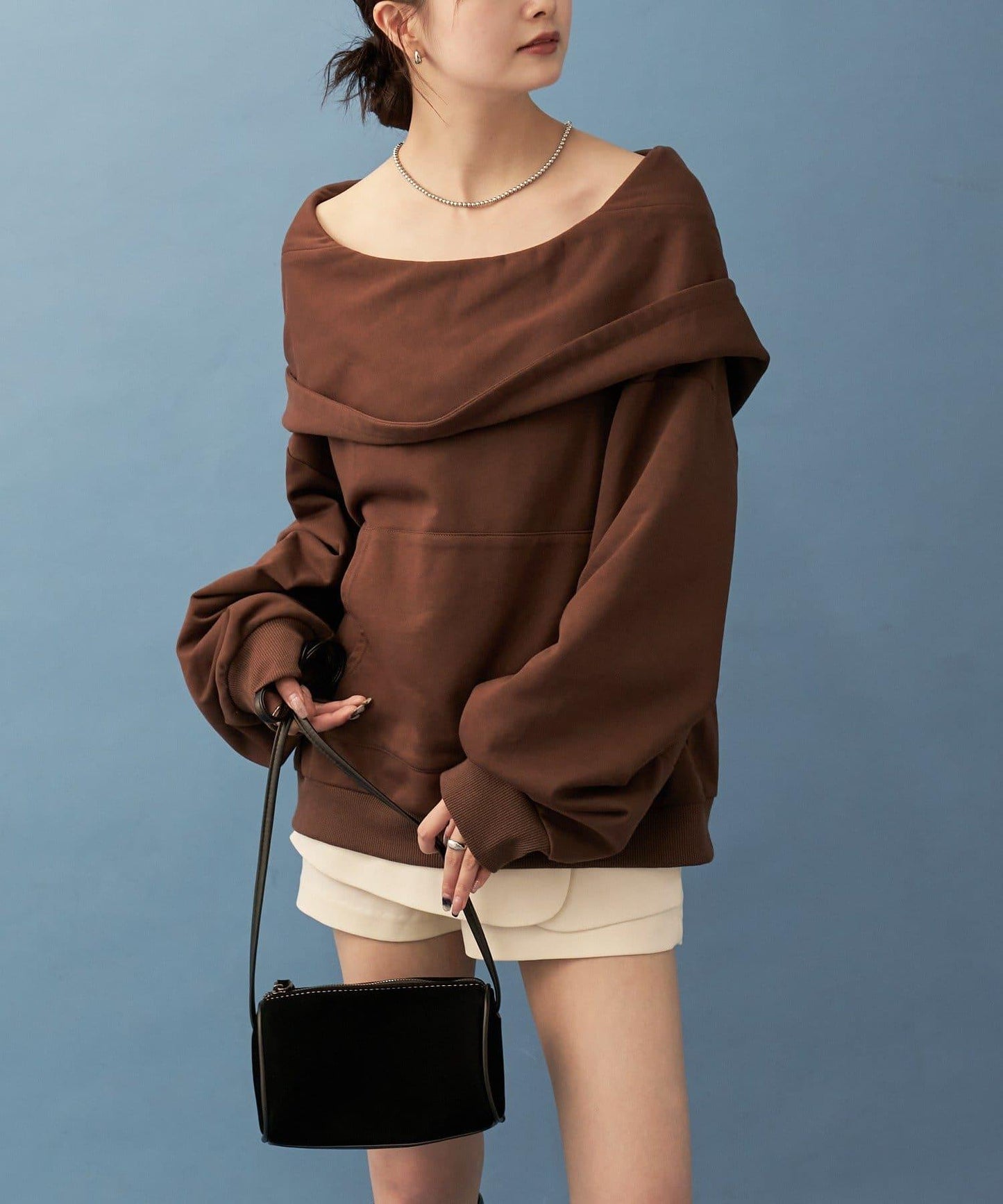 【mystic】連帽一字肩衛衣