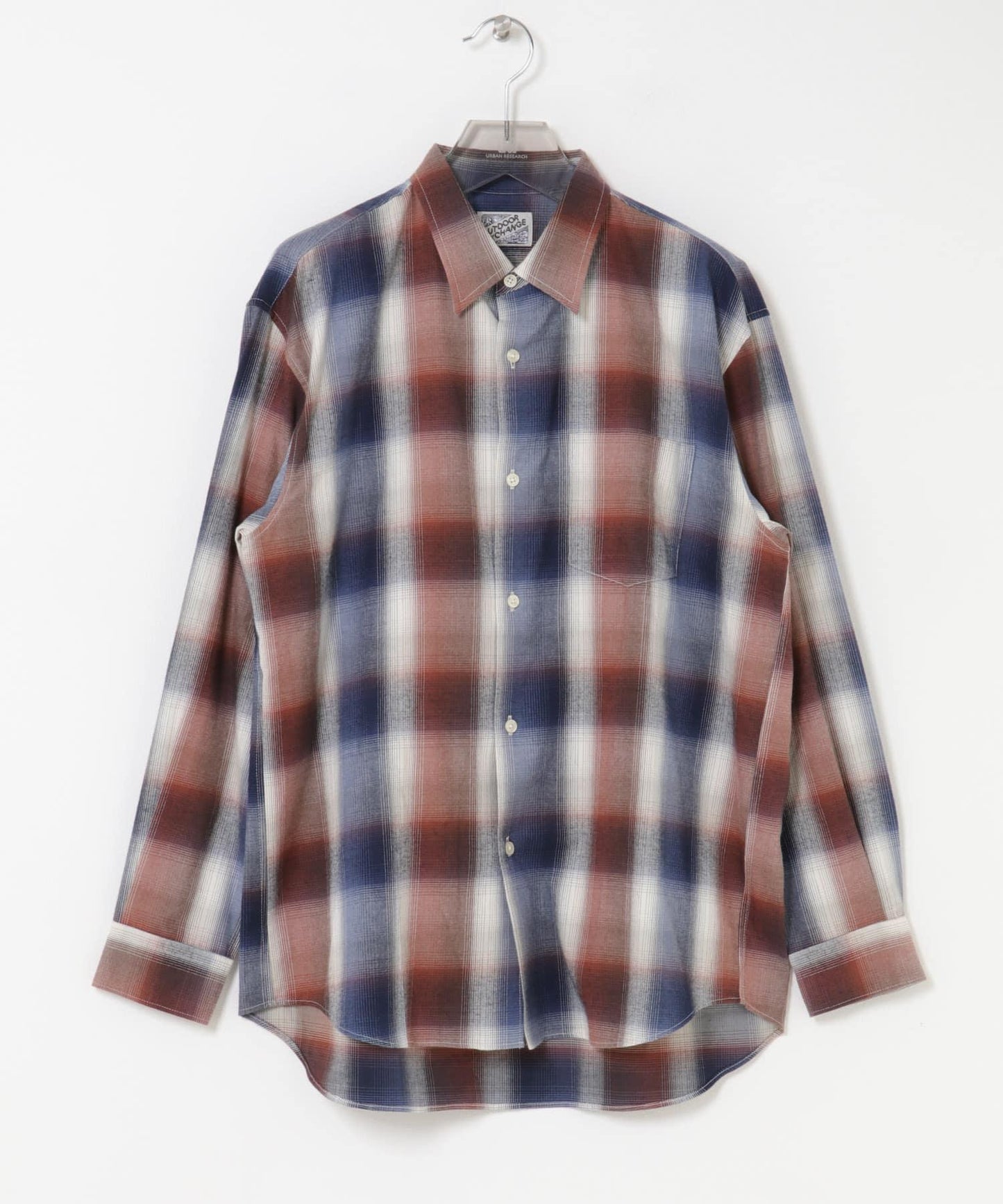『聯名』OUTDOOR EXCHANGE×URBAN RESEARCH 長毛格紋襯衫