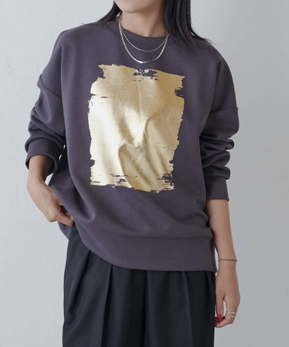 金箔印花加厚衛衣