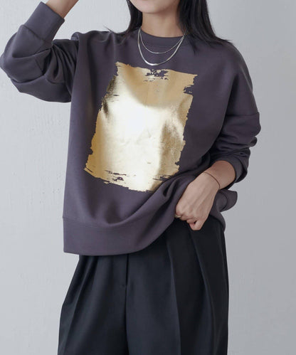 金箔印花加厚衛衣