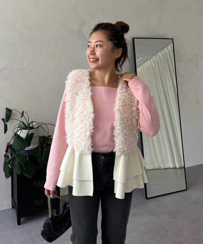 【MOMO】方領長袖T恤