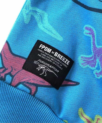 福井縣立恐龍博物館聯名 彩色恐龍全印花衛衣