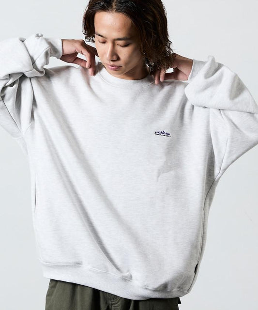 THOUSAND MILE×FREAK'S STORE/THOUSAND MILE特別款寬鬆版型單點刺繡圓領衛衣