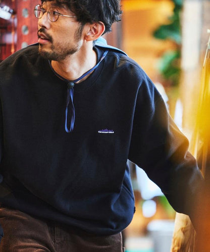 THOUSAND MILE×FREAK'S STORE/THOUSAND MILE特別款寬鬆版型單點刺繡圓領衛衣