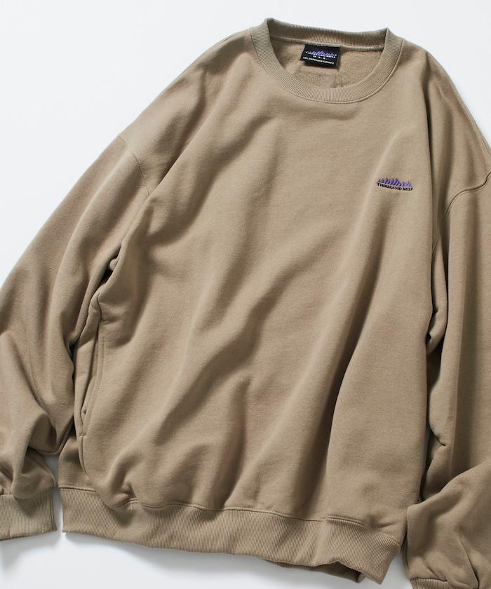 THOUSAND MILE×FREAK'S STORE/THOUSAND MILE特別款寬鬆版型單點刺繡圓領衛衣