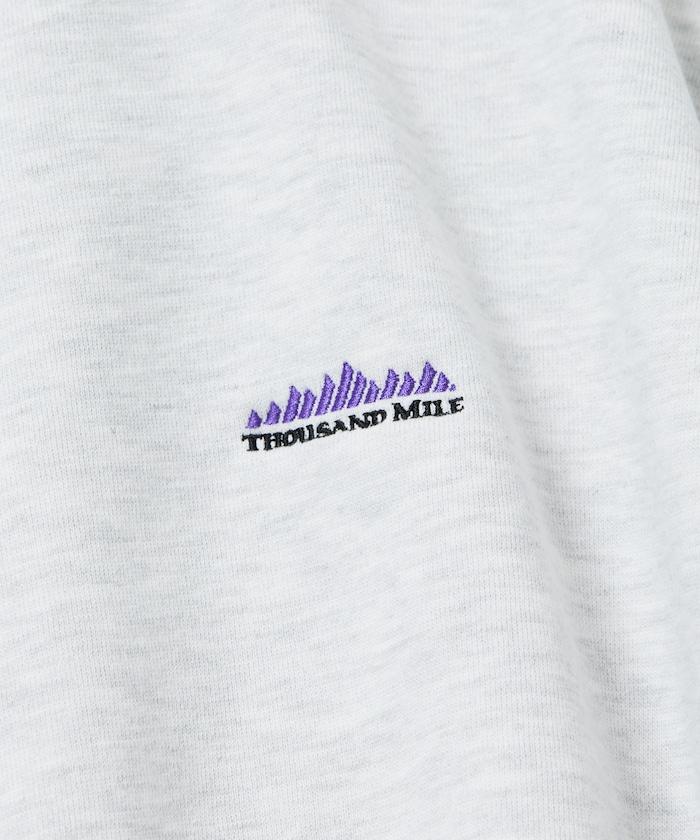 THOUSAND MILE×FREAK'S STORE/THOUSAND MILE特別款寬鬆版型單點刺繡圓領衛衣