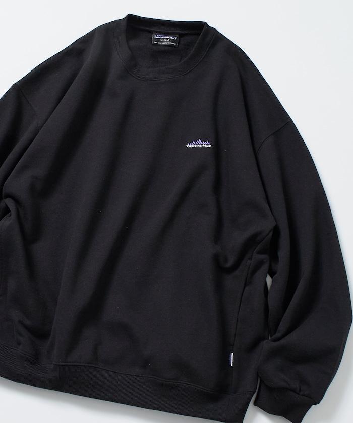 THOUSAND MILE×FREAK'S STORE/THOUSAND MILE特別款寬鬆版型單點刺繡圓領衛衣