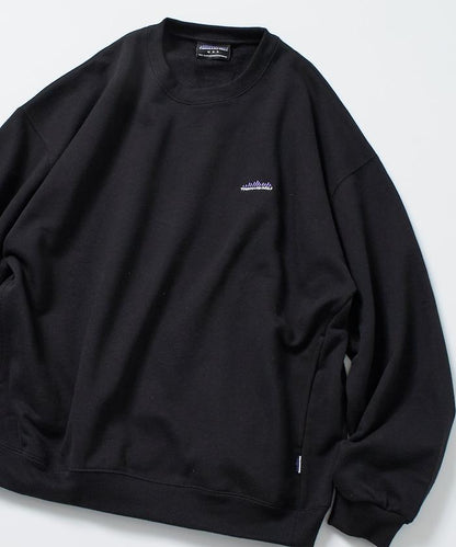 THOUSAND MILE×FREAK'S STORE/THOUSAND MILE特別款寬鬆版型單點刺繡圓領衛衣