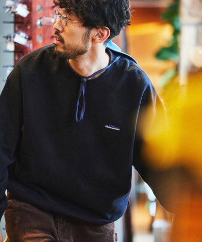 THOUSAND MILE×FREAK'S STORE/THOUSAND MILE特別款寬鬆版型單點刺繡圓領衛衣