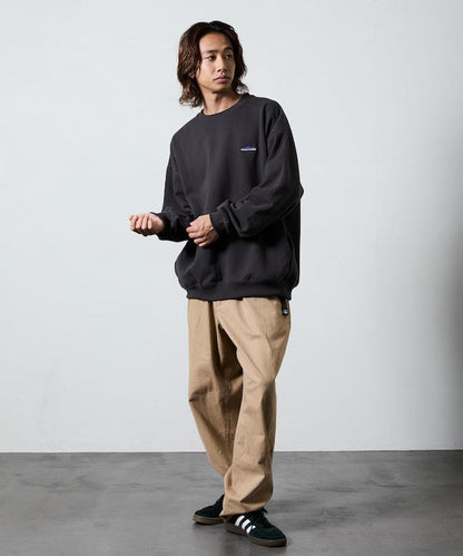 THOUSAND MILE×FREAK'S STORE/THOUSAND MILE特別款寬鬆版型單點刺繡圓領衛衣