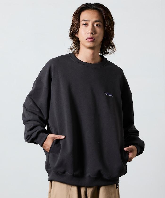 THOUSAND MILE×FREAK'S STORE/THOUSAND MILE特別款寬鬆版型單點刺繡圓領衛衣
