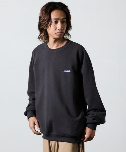 THOUSAND MILE×FREAK'S STORE/THOUSAND MILE特別款寬鬆版型單點刺繡圓領衛衣
