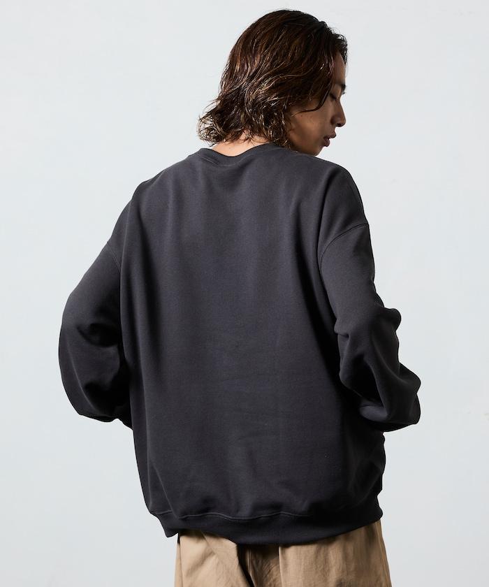 THOUSAND MILE×FREAK'S STORE/THOUSAND MILE特別款寬鬆版型單點刺繡圓領衛衣