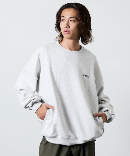 THOUSAND MILE×FREAK'S STORE/THOUSAND MILE特別款寬鬆版型單點刺繡圓領衛衣
