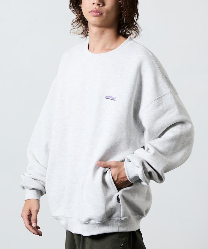 THOUSAND MILE×FREAK'S STORE/THOUSAND MILE特別款寬鬆版型單點刺繡圓領衛衣