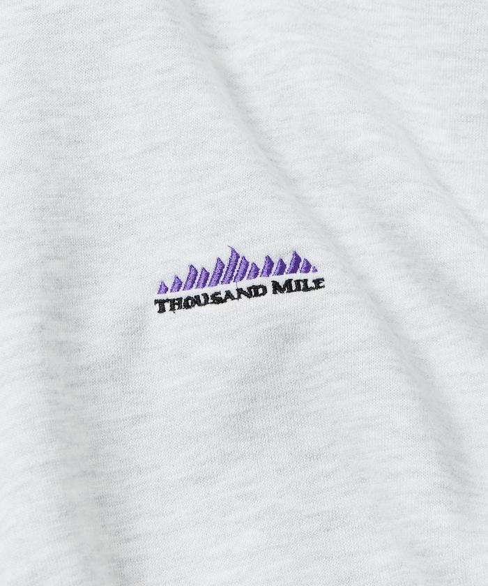 THOUSAND MILE×FREAK'S STORE/サウザンドマイル 別注 ビッグシルエット ワンポイント刺繍 プルオーバー パーカー 【限定展開】
