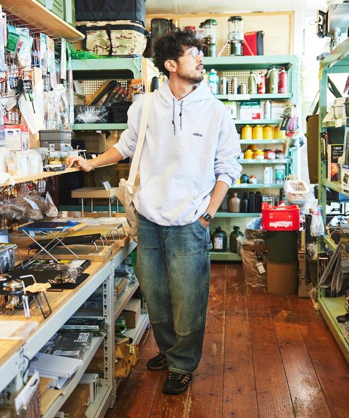 THOUSAND MILE×FREAK'S STORE/サウザンドマイル 別注 ビッグシルエット ワンポイント刺繍 プルオーバー パーカー 【限定展開】