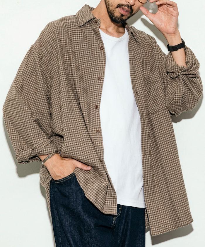 特別款常規領長袖法蘭絨襯衫