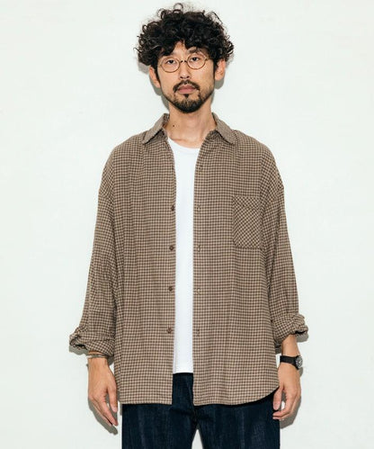 特別款常規領長袖法蘭絨襯衫