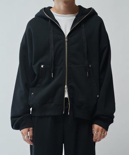 【SURJENT】 鉚釘拉鍊連帽衛衣