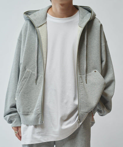 【SURJENT】 鉚釘拉鍊連帽衛衣