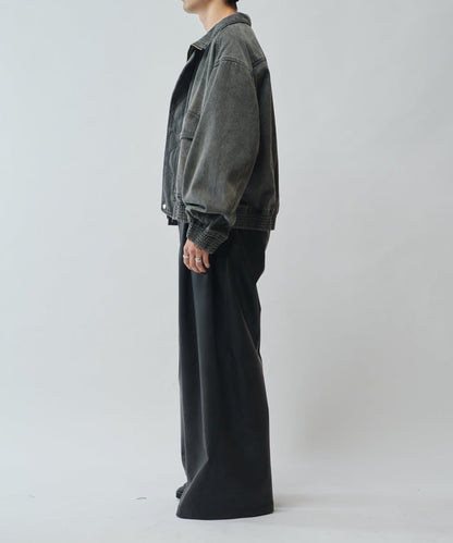 【SURJENT】 合成皮寬鬆直筒褲