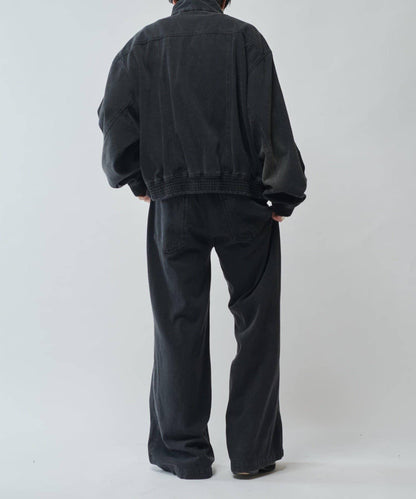 【SURJENT】 鉚釘寬鬆直筒牛仔褲