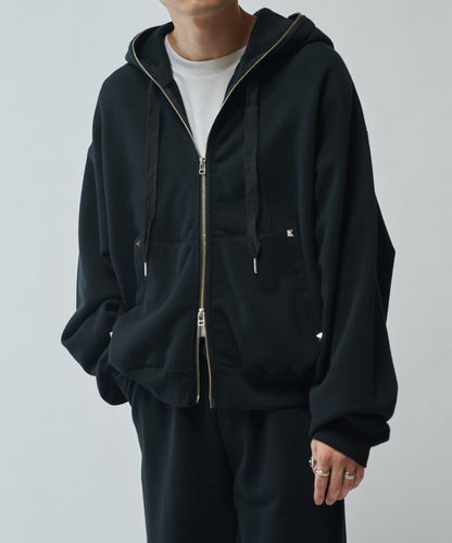 【SURJENT】 鉚釘拉鍊連帽衛衣