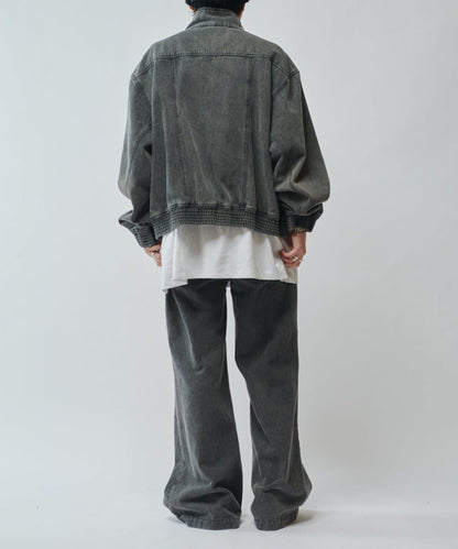 【SURJENT】 鉚釘寬鬆直筒牛仔褲