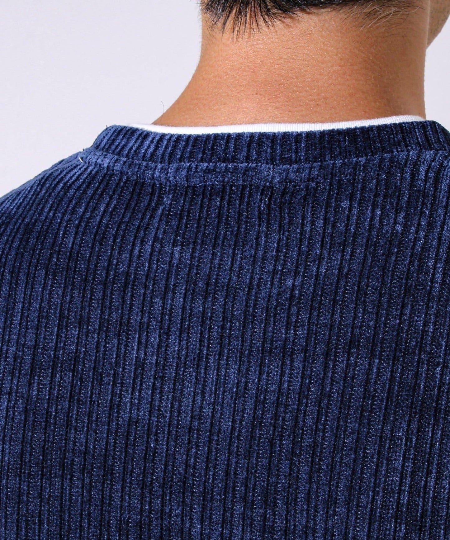 【疊穿感即刻時尚】燈芯絨假兩件長袖T恤