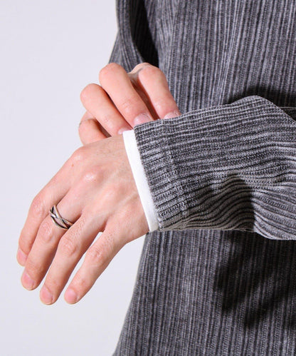 【疊穿感即刻時尚】燈芯絨假兩件長袖T恤