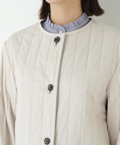 豎紋絎縫無領夾克