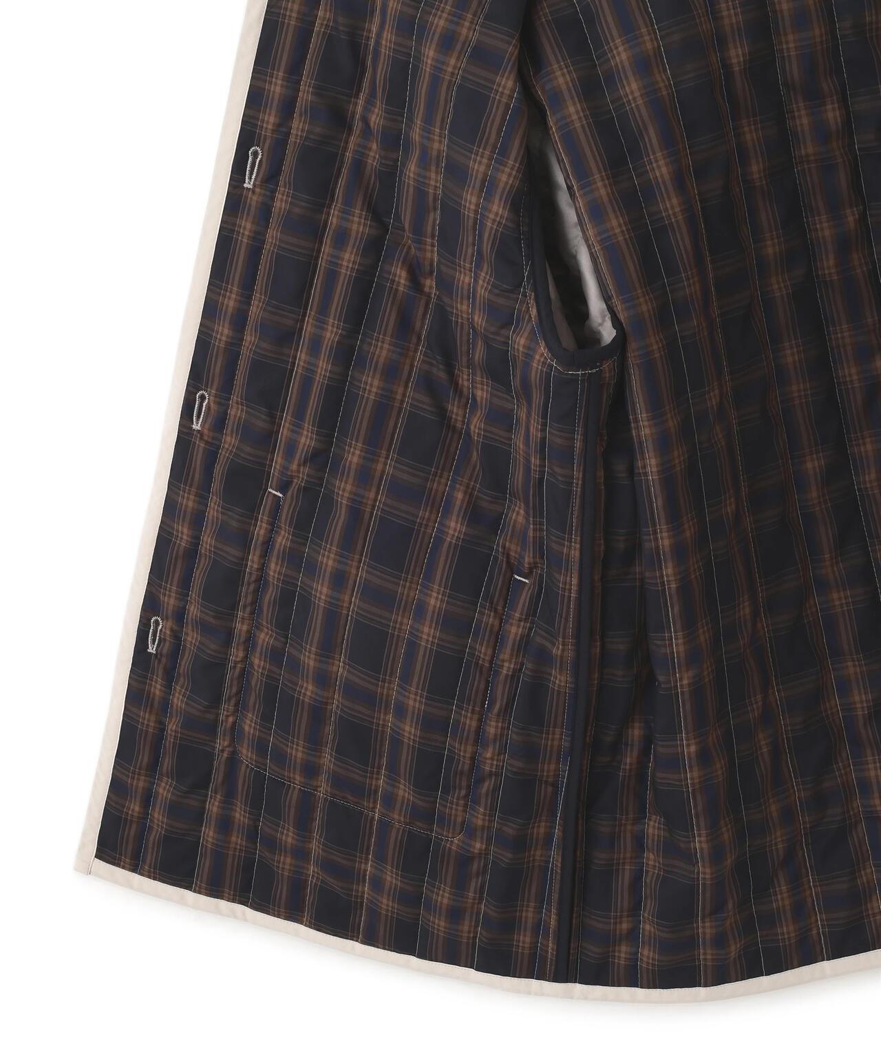 豎紋絎縫無領夾克