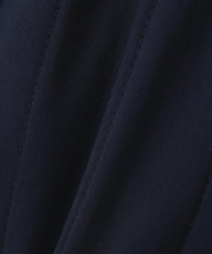 豎紋絎縫無領夾克