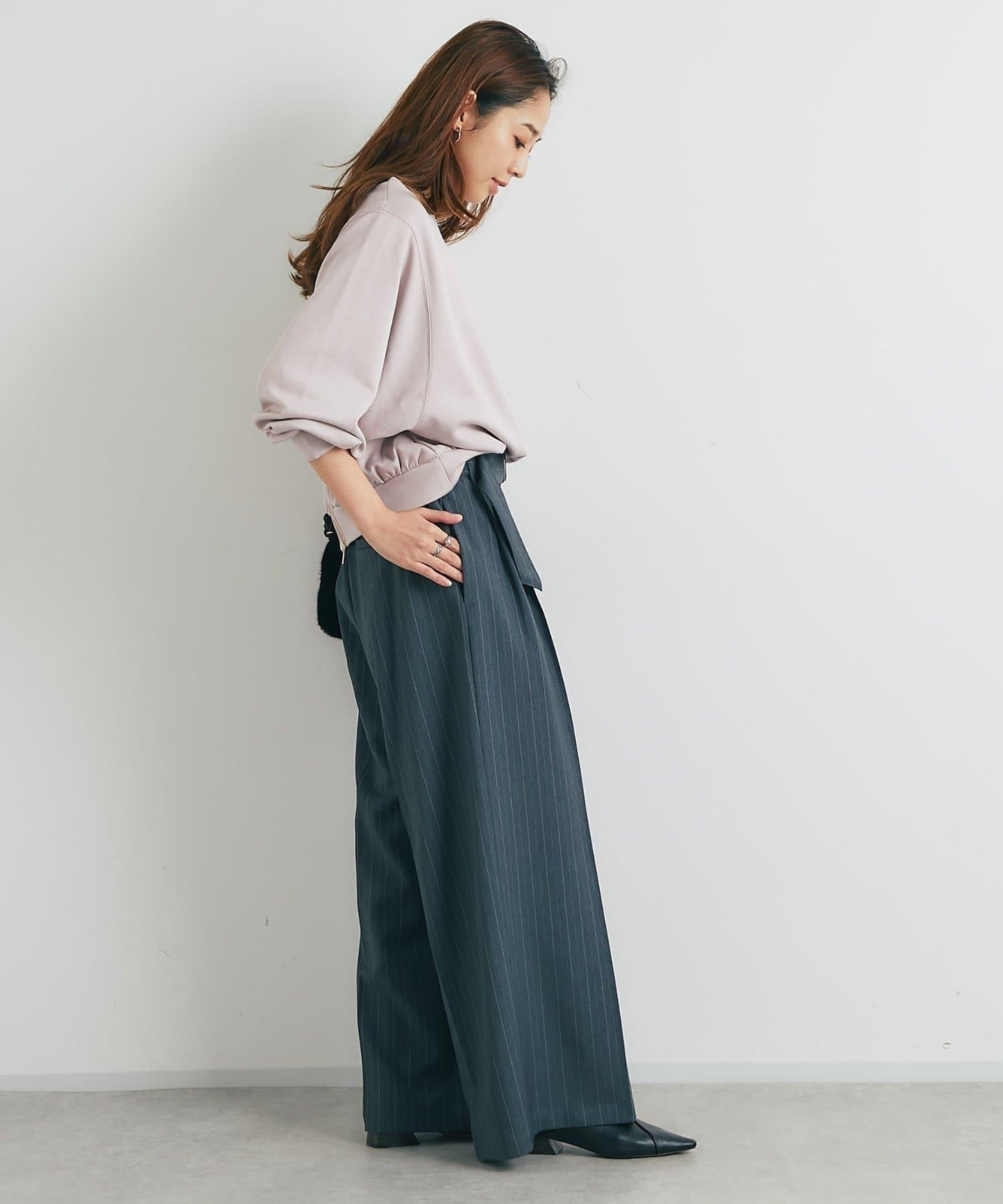 2WAY刺繡拉鍊套頭衫