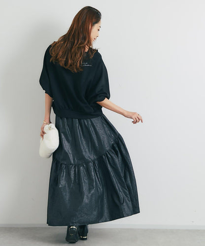 2WAY刺繡拉鍊套頭衫