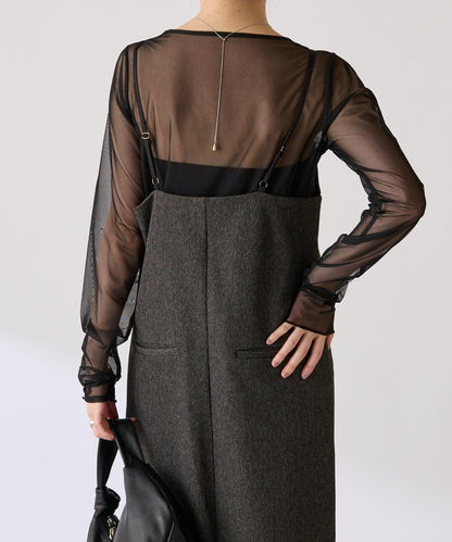 【COLLAGE×gemeil 聯名款】網紗疊層連衣裙