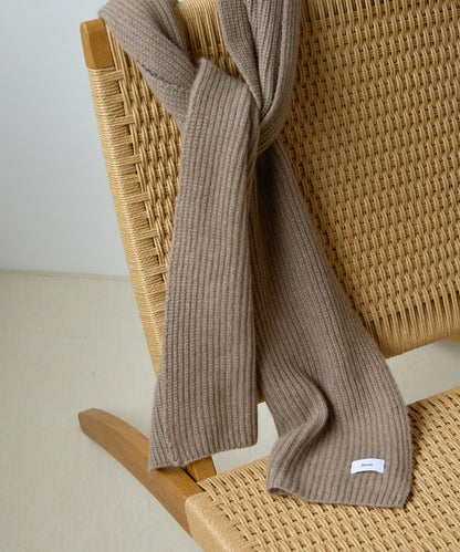 【Hoaw.】羊絨羅紋圍巾