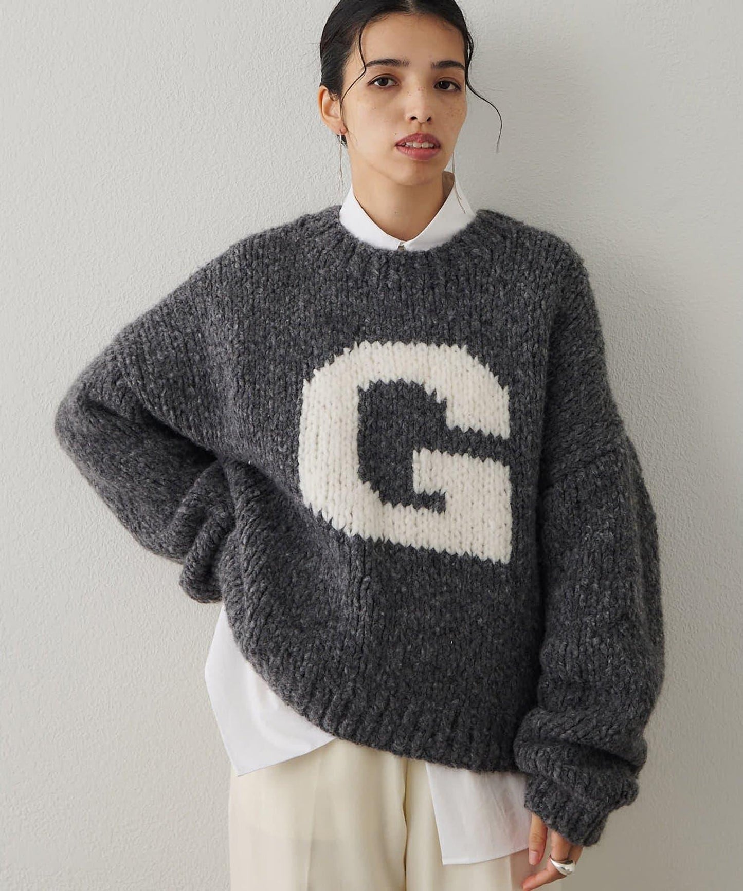 G手工編織套頭衫