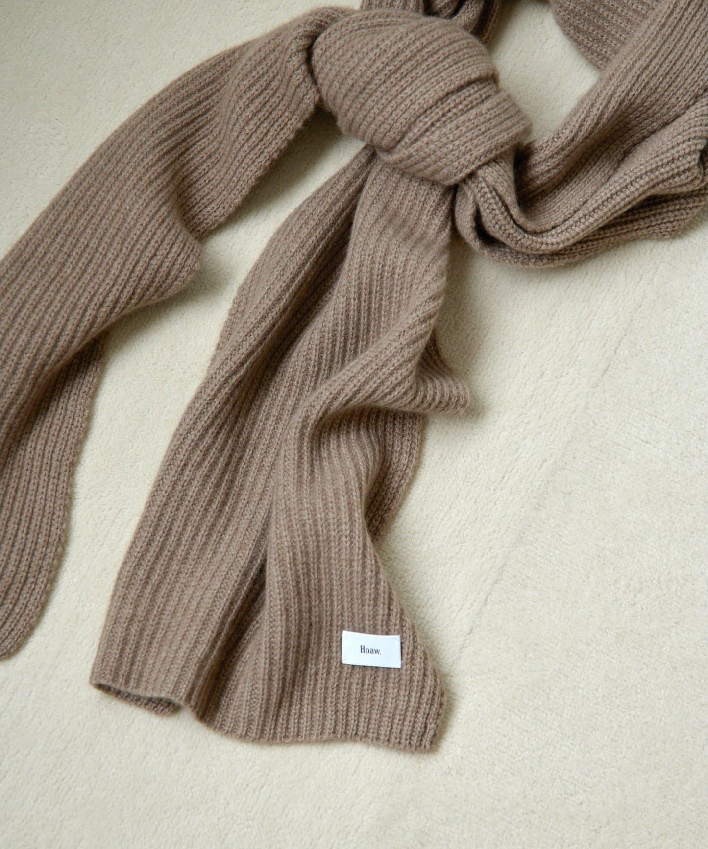 【Hoaw.】羊絨羅紋圍巾