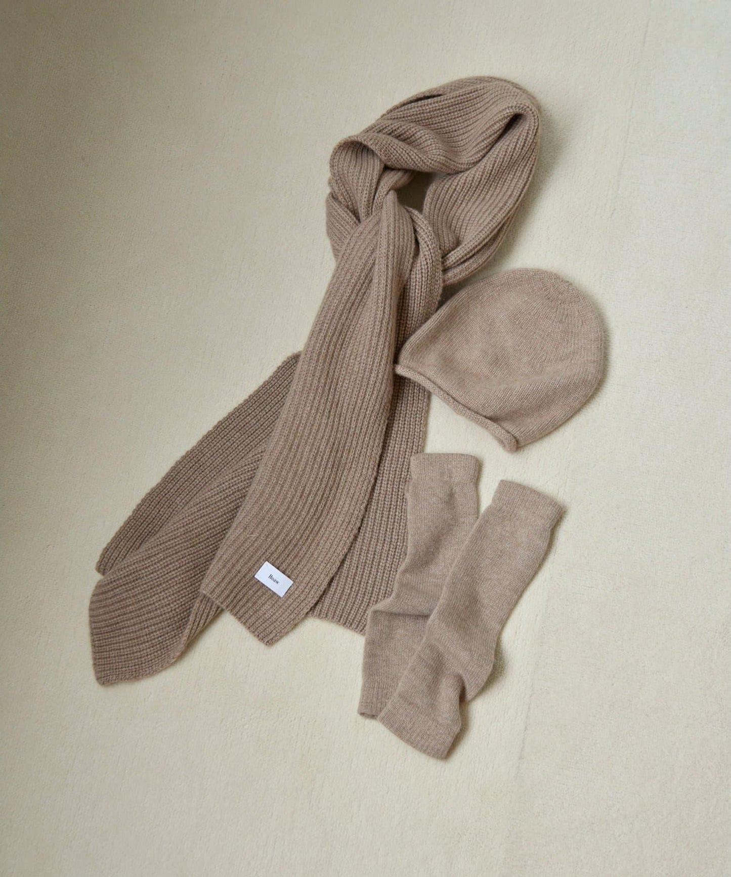 【Hoaw.】羊絨羅紋圍巾