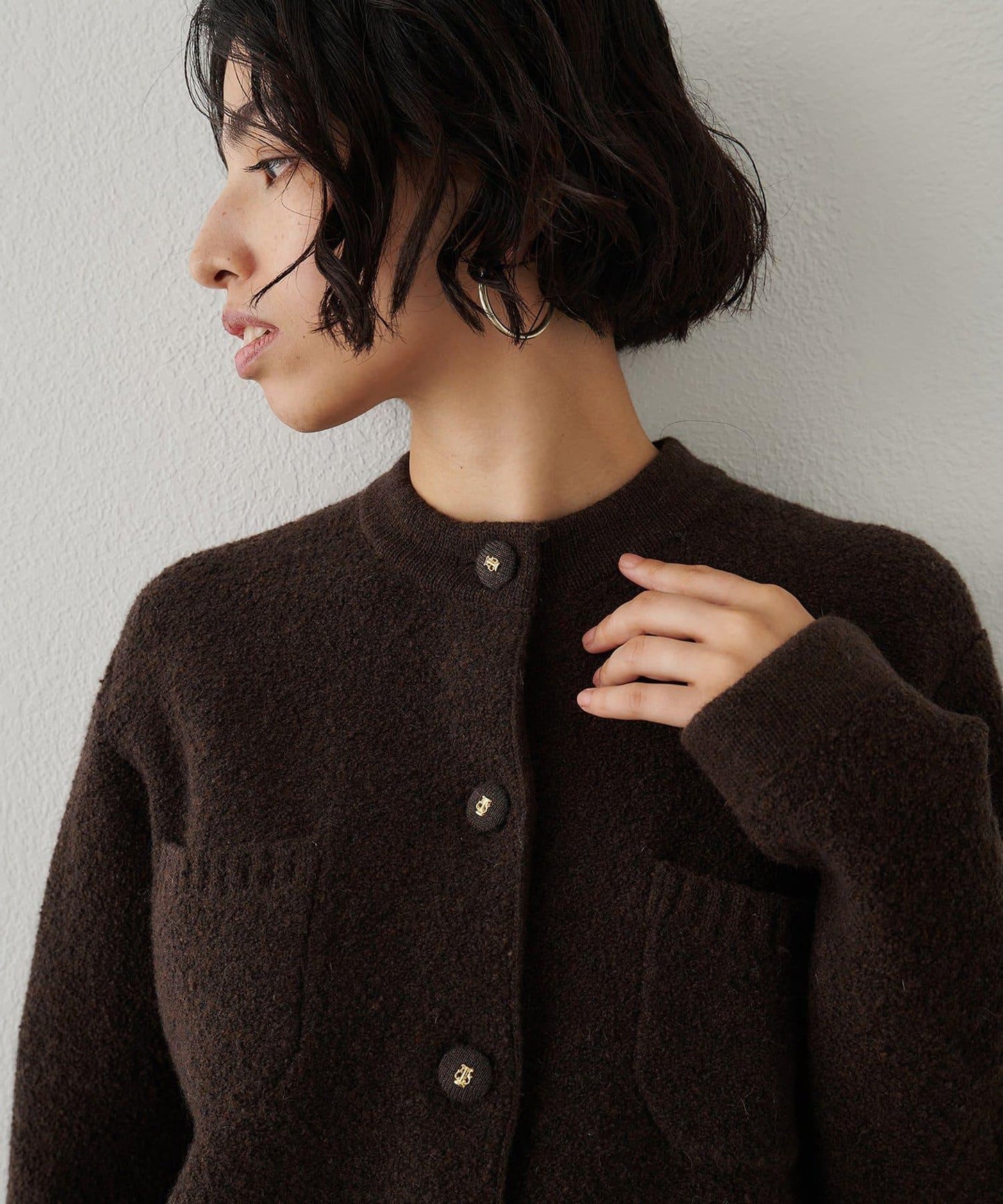 圈圈紗針織夾克