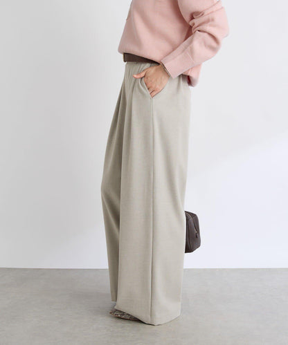 【顯瘦款】保暖打褶寬腿西裝褲/預計10月下旬發貨